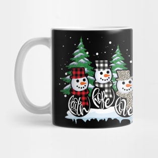 Faith Hope Love Snowman Funny Christmas Gift For Christian Mug